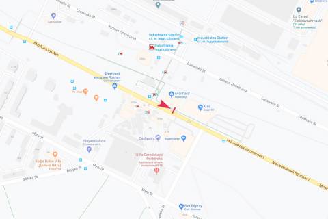 Билборд B в Харькове, 3х6  просп. Героїв Харкова (Московський), 274 В - "Індустріальна" ст.м., з центру схема