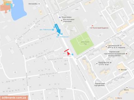 Билборд B в Запорожье Клочковская ул., 237, из центра схема