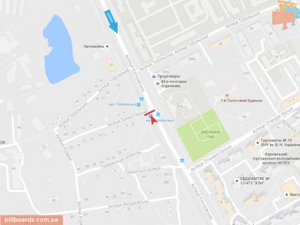 Призма B в Запорожье Клочковская ул. - Казахстанская ул. из центра - 165843 схема