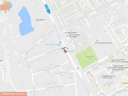 Призма B в Запорожье Клочковская ул. - Казахстанская ул. из центра - 165841 схема