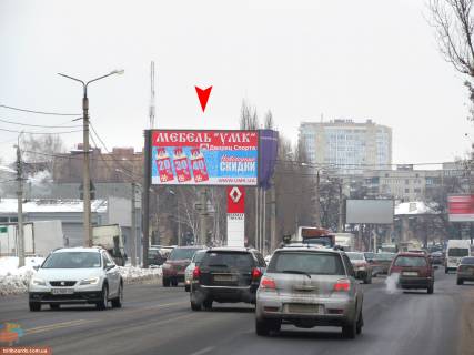 Билборд B в Запорожье Клочковская ул. - Тобольская ул., из центра фото 1