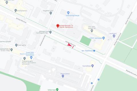 Ситилайт A в Харькове, 1,24х1,84  Весніна вул. (навпроти будинку № 7-А) схема