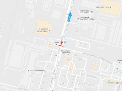 Призма B в Харькове, 3х6  просп. Льва Ландау (50-річчя СРСР) + Олімпійська вул., з центру - 472046 схема