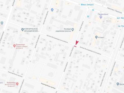 Бэклайт B в Днепр (Днепропетровск), 2.34x3.14  Володимира Антоновича (Свердлова) вул., 49 - Степана Бандери (Шмідта) вул. схема