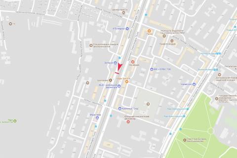 Билборд A в Днепр (Днепропетровск), 3x6  Олександра Поля (Кірова) просп., 88 (Напрямок руху вгору) схема