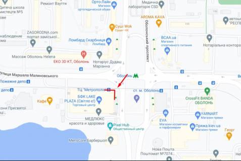 Видеоборд A в Киеве, 37,76х8,96  Героїв полку "Азов" вул., 12 (БЦ Lake Plaza) - 497089 схема