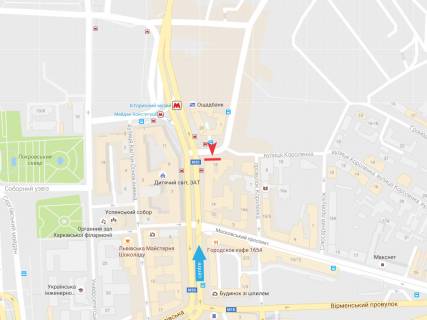 Билборд A в Харькове Конституции пл.,18 схема