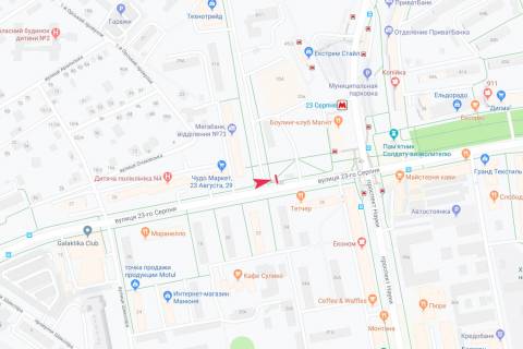 Призма B в Харькове, 3х6  23 Серпня вул., 33-а - Низова вул., в центр - 471222 схема