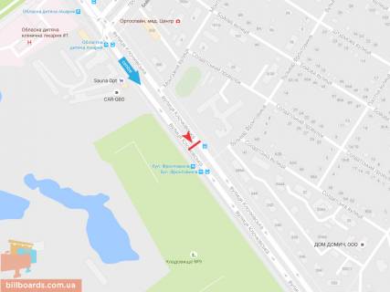 Призма A в Запорожье Клочковская ул. - Фронтовиков бул. в центр - 165915 схема