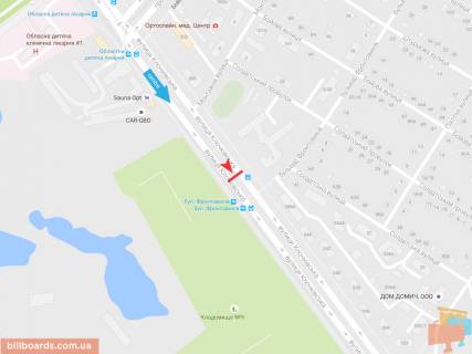 Призма A в Запорожье Клочковская ул. - Фронтовиков бул. в центр - 165916 схема