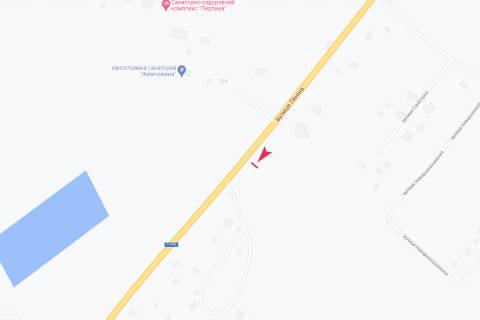 Билборд B в Новопскове, 3х6  выезд из города в сторону Старобельска, улица Ленина напротив автостоянки санатория "Жемчужина" схема