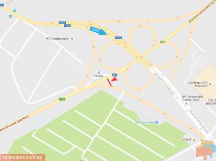 Билборд B в Запорожье Клочковская ул., 339 - Лозовеньковский пр. (7) схема