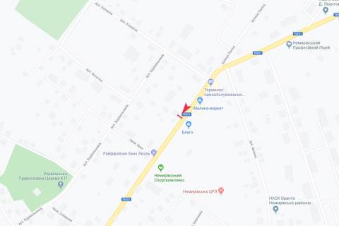 Билборд A в Немирове вул Ленина схема