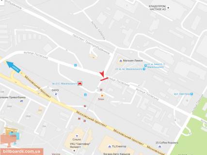Призматрон, Призма A у Запоріжжі Московский пр-т - Тракторостроителей пр-т - 54402 схема