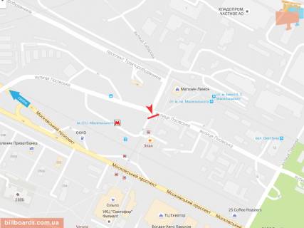 Призма A в Запорожье Московский пр-т - Тракторостроителей пр-т - 54401 схема