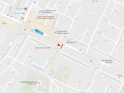 Білборд, Бігборд (Борд)  A у Харкові, 3х6  Валентинівська вул., 20, з центру схема