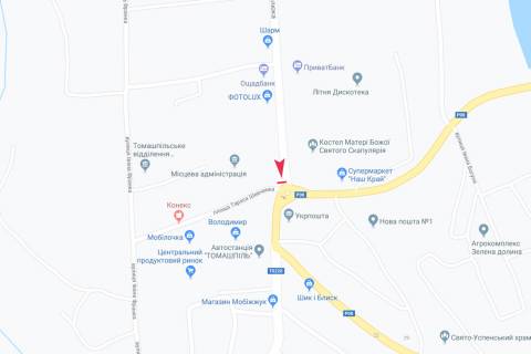 Білборд, Бігборд (Борд)   у Томашполі вул Гаврилюка схема