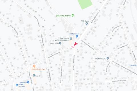 Билборд B в Харькове, 3х6  Озерянська (Муранова) вул., 21-А - Волонтерська вул., з центру схема