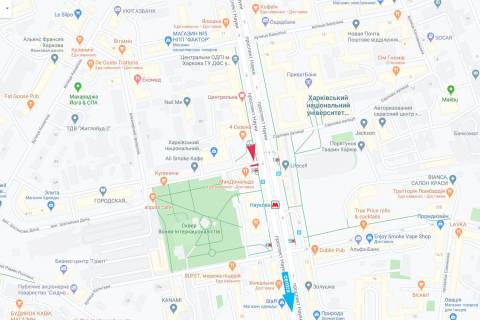 Видеоборд A в Харькове, 6x3  Науки просп. (Леніна просп.) м. Наукова (Макдональдс, Гіпермаркет "МЕГА Антошка", ФЦ "Металіст", Економічний Університет ІНЖЕК, ТЦ "Призма"), центр - 457677 схема