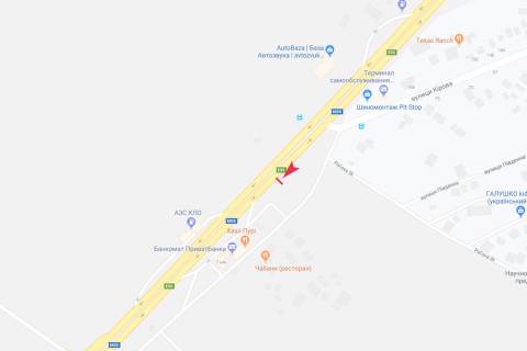Билборд B в Чабаны, 3х6  в'їзд у місто з боку Києва на Васильків схема