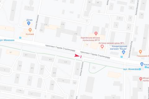 Призма A в Днепр (Днепропетровск), 3х6  Богдана Хмельницького (Героїв Сталінграда) пр-т - Сотницька (Фонвізіна) вул., 10, з центру - 373569 схема