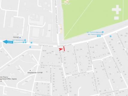 Билборд A в Харькове, 3х6  Салтівське шосе –  Гвардійців-Широнінців вул., з центру схема