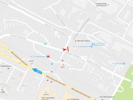 Билборд B в Харькове, 3х6  Тракторобудівників пр-т - Лосівська вул. схема