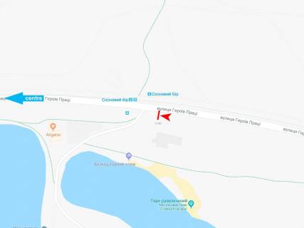 Билборд B в Харькове, 1,24х1,84  Нескорених вул. (колиш. Героїв Праці вул.)., 2 (зупинка Сосновий Бір), в центр схема