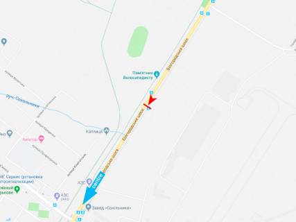 Ситилайт A в Харькове, 1,24х1,84  Харківське (Білгородське) шосе, 7-А (1) (зупинка Велоцентр) схема