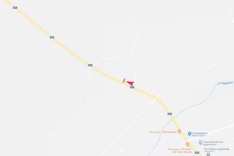 Білборд A у Новгородці, 3х6  поворот з траси схема
