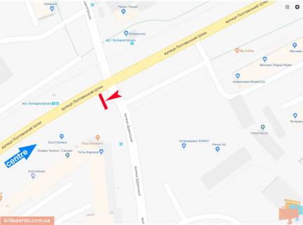 Скроллер B в Запорожье Полтавский Шлях ул. - Дудинской ул., из центра - 166053 схема