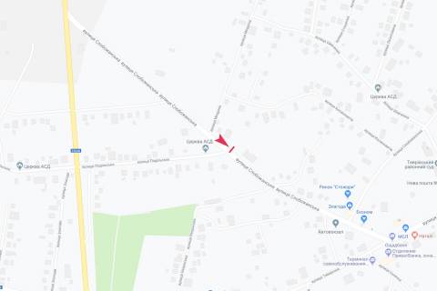 Билборд  в Тыврове вул Слобожанська схема
