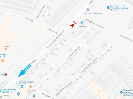 Билборд A в Днепр (Днепропетровск), 3х6  Академіка Павлова вул. - Владислава Зубенка вул., з центру схема