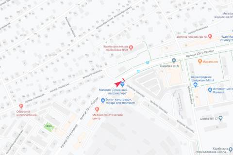 Билборд A в Харькове, 3х6  23 Серпня вул., 10 - Шекспіра пров., в центр схема