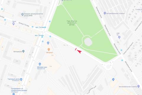 Бэклайт B в Днепр (Днепропетровск), 2.3x3.14  Зоряний бульв., 19а За АЗС Вікон. схема