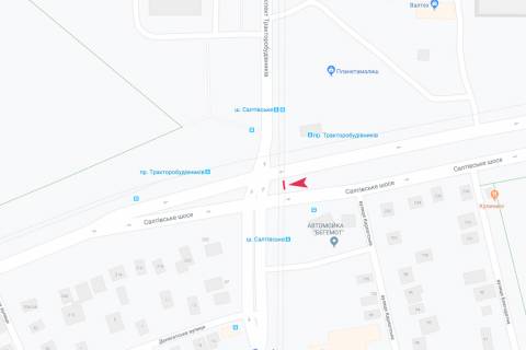 Билборд A в Харькове, 3х6  Салтівське шосе, 228 - Тракторобудівників пр-т, в центр схема