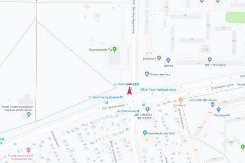Білборд, Бігборд (Борд)  B у Харкові, 3х6  Тракторобудівників пр-т, 55-б, з центру схема