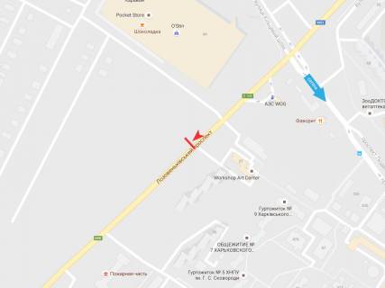 Билборд A в Днепр (Днепропетровск), 3х6  Окружна дорога -  Людвіга Свободи пр-т,  59, з міста схема