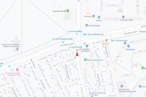 Билборд B в Харькове, 3х6  Тракторобудівників пр-т, 47 - Салтівське шосе, з центру схема