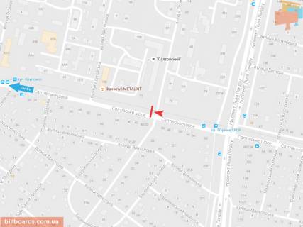 Білборд, Бігборд (Борд)  A у Запоріжжі Салтовское шоссе, 73, в центр схема