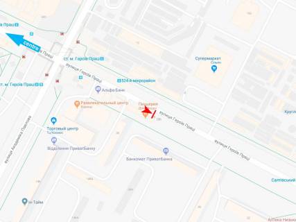 Билборд A в Днепр (Днепропетровск), 3х6  Героїв Праці вул., 28, з центру (навпроти Сільпо) схема