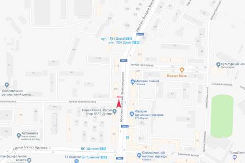 Билборд B в Днепр (Днепропетровск), 3x6  Хмельницкого пр. - Краснопільська вул. схема