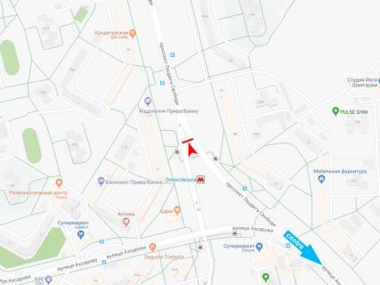 Билборд B в Харькове, 3х6  Людвіга Свободи пр-т (навпроти б. № 34), з центру схема