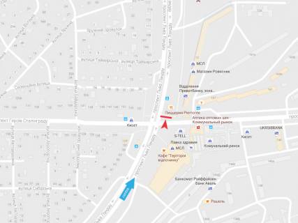 Бэклайт A в Запорожье Льва Ландау пр-т, 12 + Героев Сталинграда пр-т, в центр схема