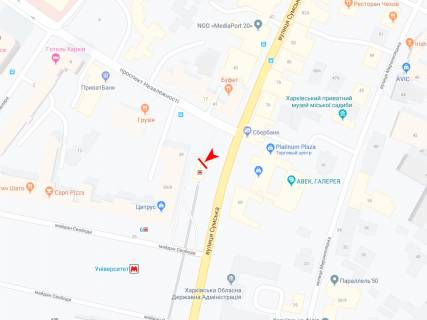 Видеоборд A в Харькове, 4x3  Сумська, 39, центр (пл.Свободи, ст.м.Університет) - 457662 схема