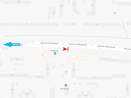 Білборд, Бігборд (Борд)  A у Харкові, 3х6  просп. Ювілейний (П'ятдесятиріччя ВЛКСМ ), 70, з центру схема