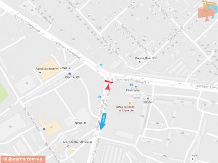 Призма A в Запорожье Льва Ландау пр-т + Юбилейный пр-т, в центр - 54598 схема