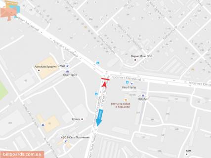 Призма A в Запорожье Льва Ландау пр-т + Юбилейный пр-т, в центр - 54599 схема