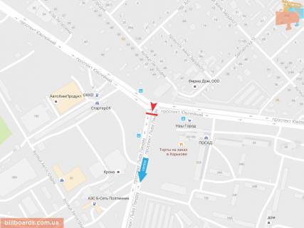 Призма B в Запорожье Льва Ландау пр-т + Юбилейный пр-т,, из центра - 54602 схема