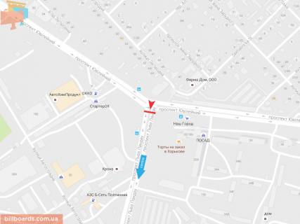 Призма B в Запорожье Льва Ландау пр-т + Юбилейный пр-т,, из центра - 54601 схема